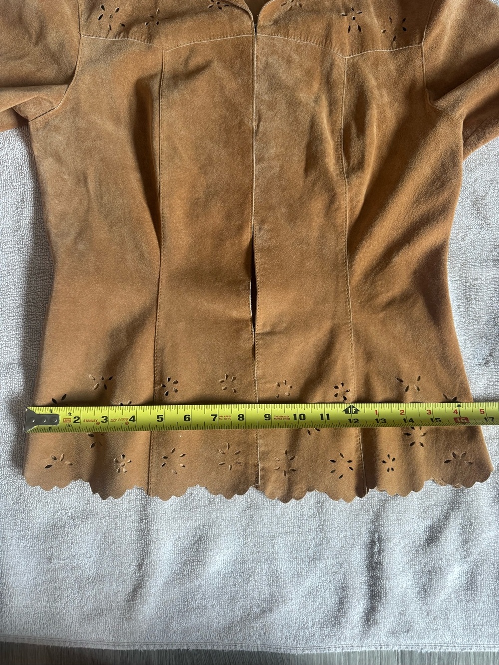 Vintage 100% Leather Suede Jacket - Picture 9 of 11
